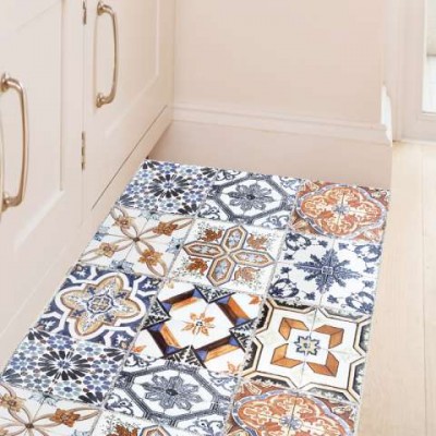 new arrival customized kitchen bathroom anti-slip 3d pvc floor sticker